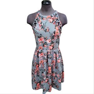 EC REWIND TEXTURED FLORAL SLEEVELESS DRESS SZ.M